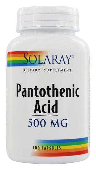 Solaray - Pantothenic Acid 500 mg. - 100 Capsules