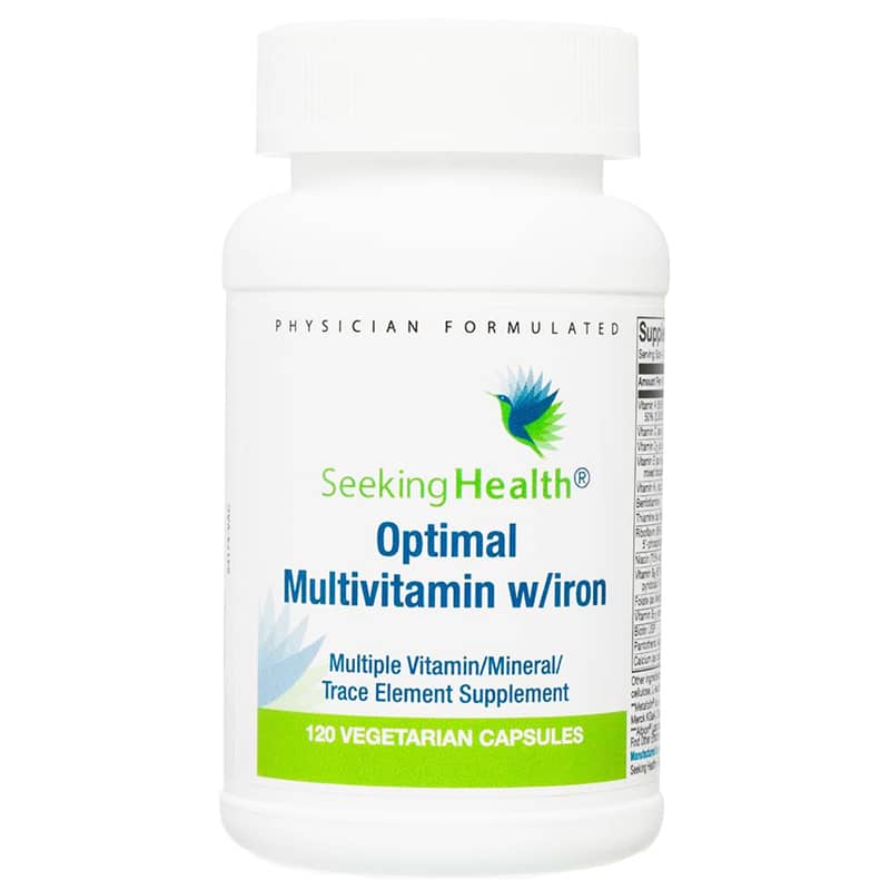 Seeking Health Optimal Multivitamin w/Iron 120 Veg Capsules