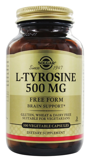 Solgar - L-Tyrosine Free Form 500 mg. - 100 Vegetarian Capsules