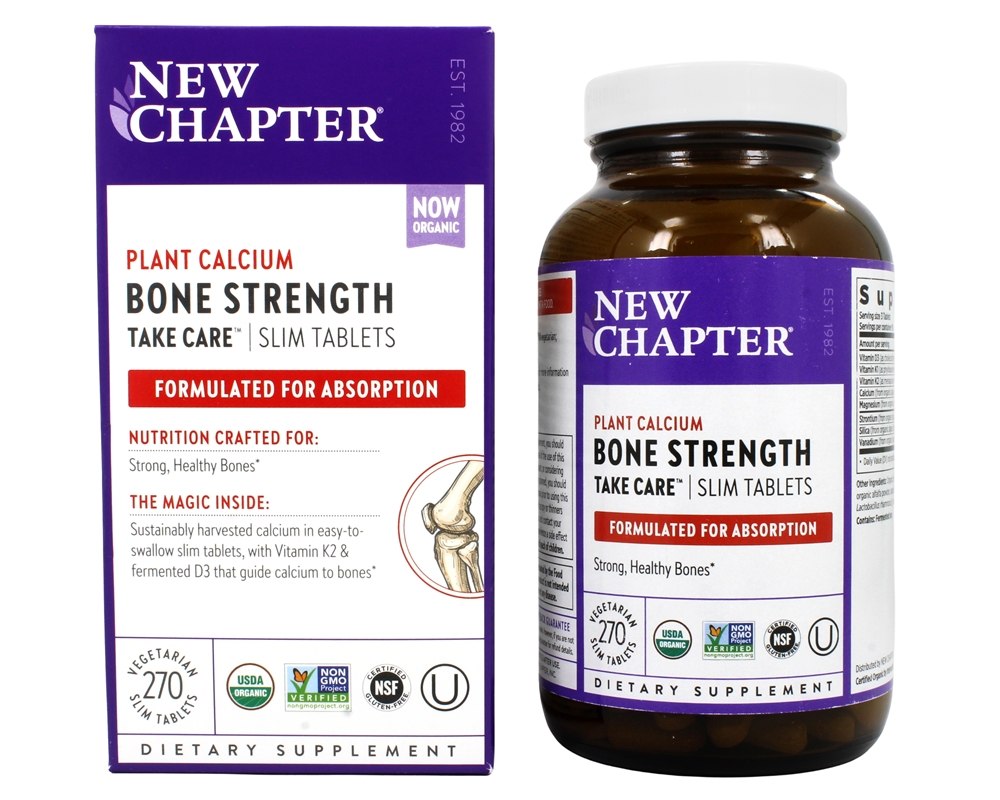 New Chapter - Plant Calcium Bone Strength Take Care Slim Tablets - 270 Vegetarian Tablets
