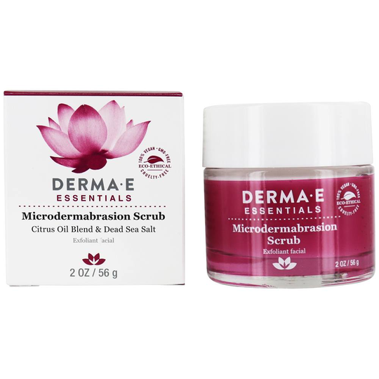 DERMA-E - Microdermabrasion Scrub with Citrus Oil Blend & Dead Sea Salt - 2 oz.