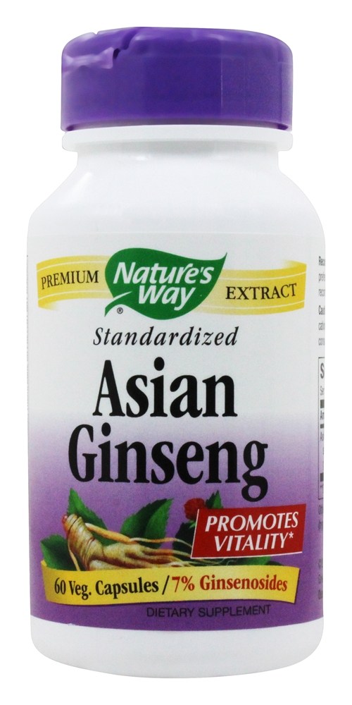 Nature's Way - Standardized Asian Ginseng - 60 Capsules