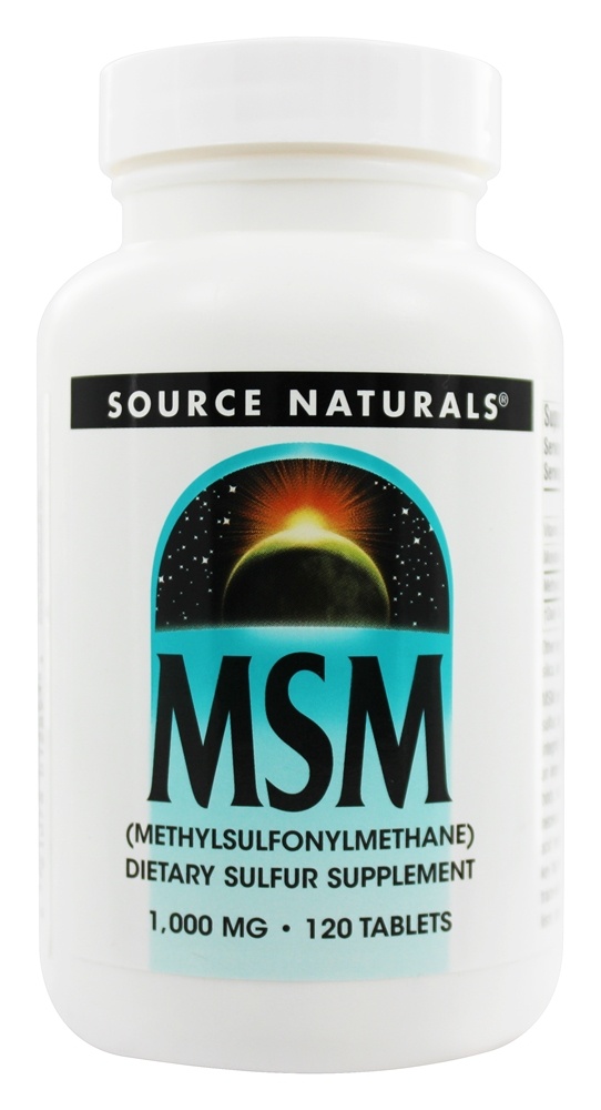 Source Naturals - MSM Methylsulfonylmethane 1000 mg. - 120 Tablets