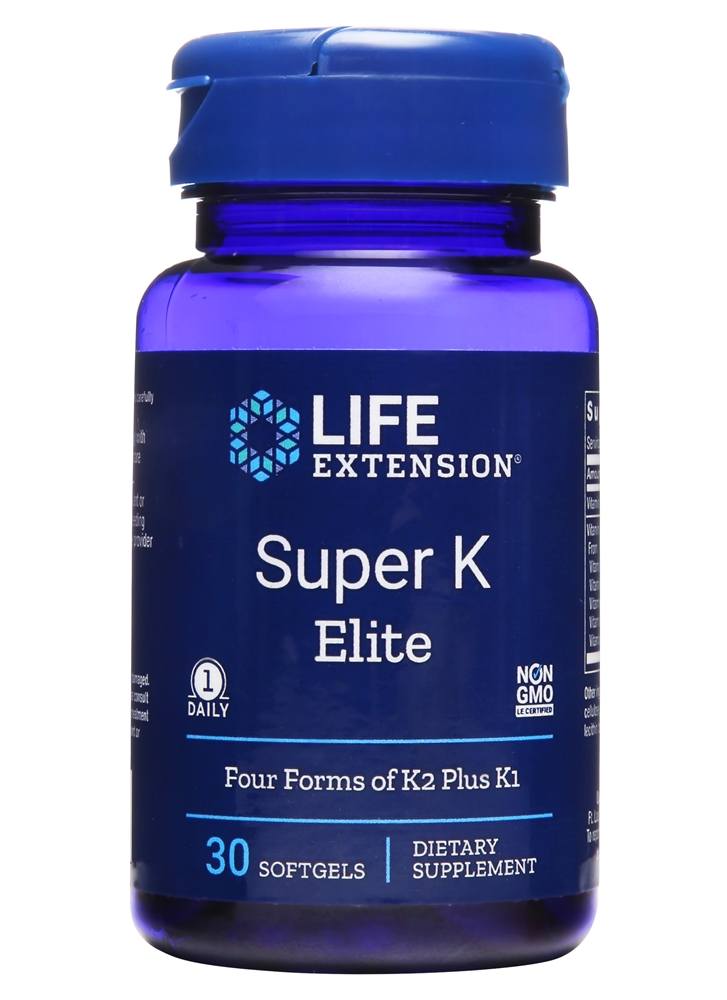 Life Extension - Super K Elite Four Forms of K2 Plus K1 - 30 Softgels