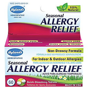 Seasonal Allergy Relief - Homeopathic Medicine for Indoor & Outdoor Allergies (60 Tablets)