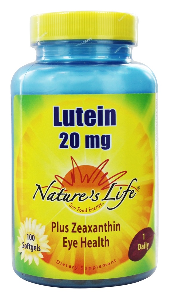 Nature's Life - Lutein Plus Zeaxanthin Eye Health 20 mg. - 100 Softgels