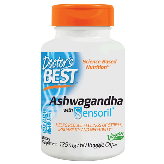 Doctor's Best - Ashwagandha Featuring Sensoril 125 mg. - 60 Vegetarian Capsules