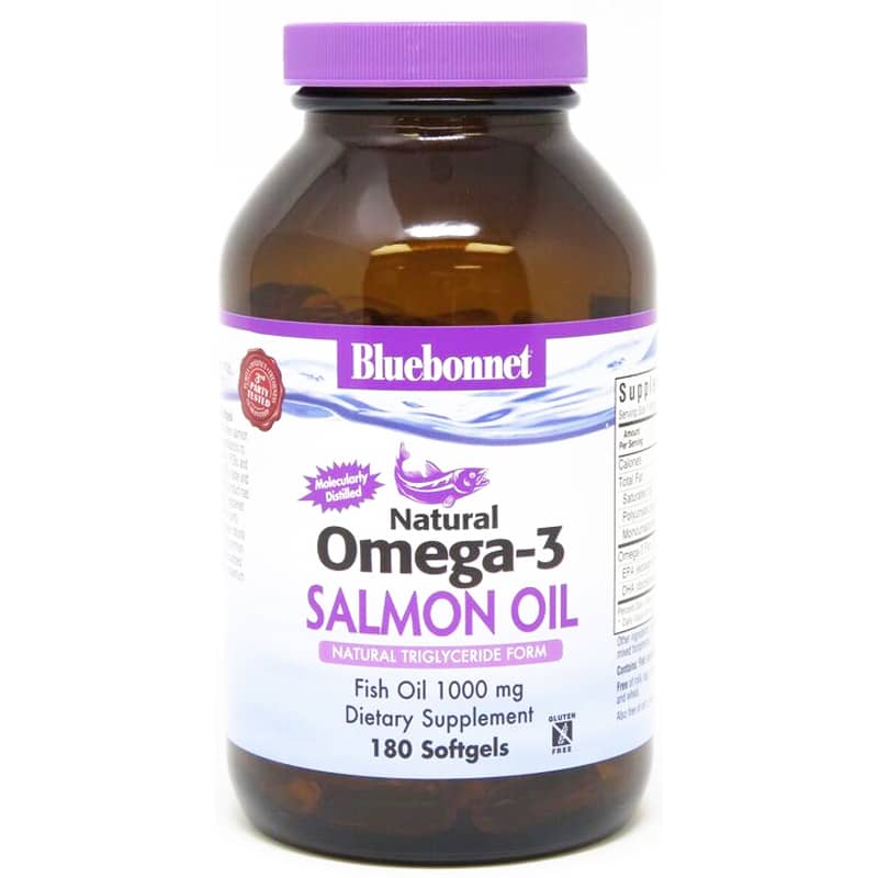 Bluebonnet Natural Omega-3 Salmon Oil 180 Softgels
