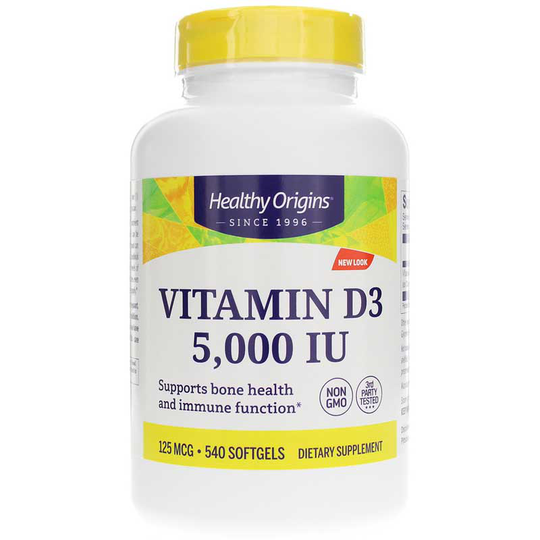 Healthy Origins Vitamin D3 5,000 IU 540 Softgels