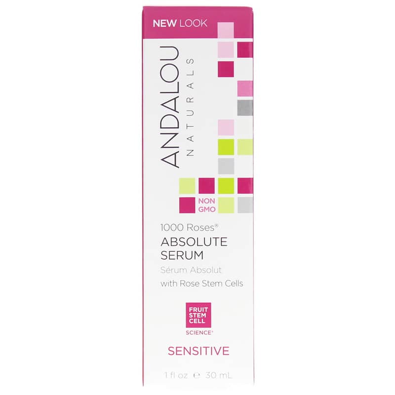 Andalou Naturals 1000 Roses Absolute Serum, Sensitive Formula 1 Oz