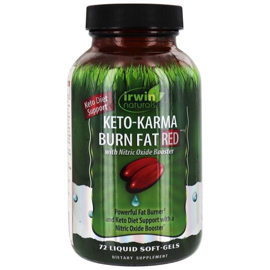 Irwin Naturals - Keto-Karma Burn Fat Red with Nitric Oxide Booster - 72 Liquid Softgels