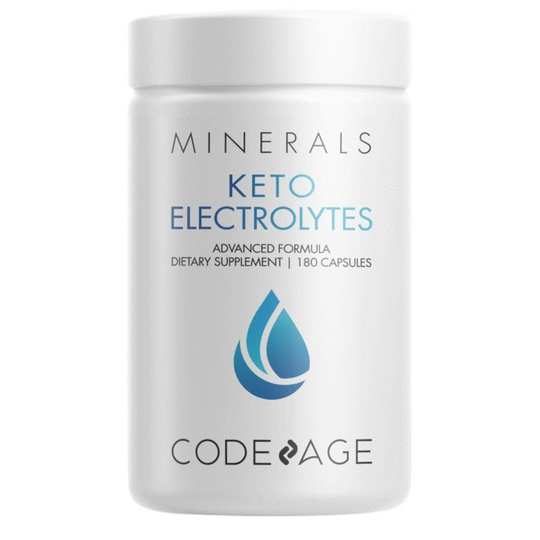 Codeage - Keto Electrolytes Supplement Natural Electrolyte with Magnesium Potassium - 180 Capsules