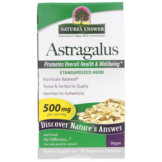 Natures Answer Astragalus Root Standardized 60 Veg Capsules
