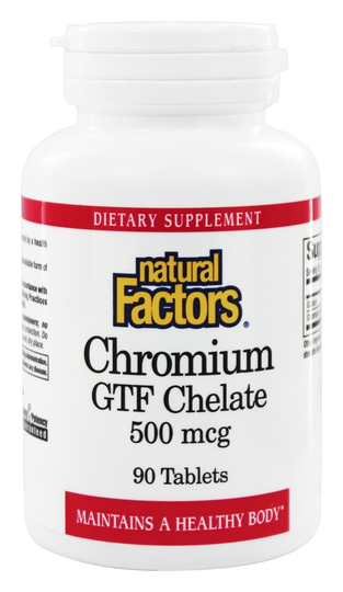 Natural Factors - Chromium GTF Chelate 500 mcg. - 90 Tablets