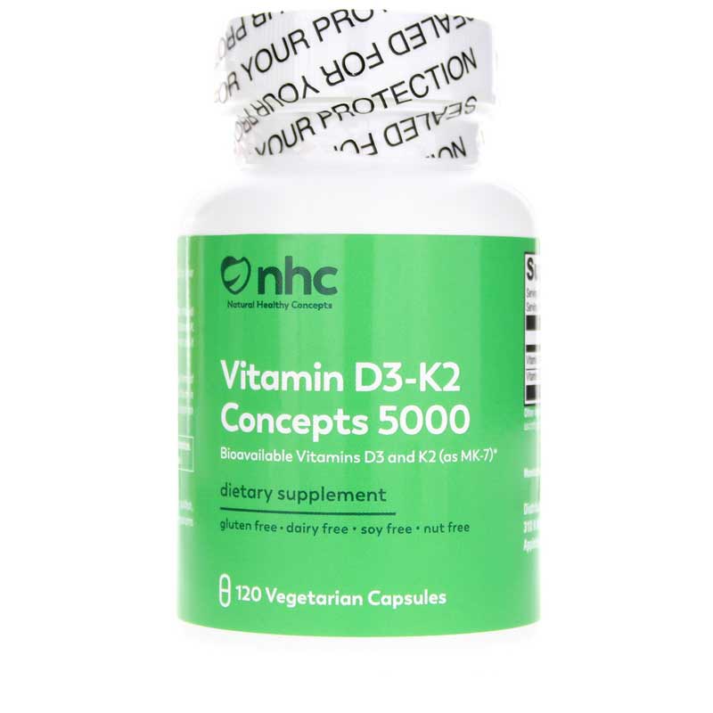 Natural Healthy Concepts Vitamin D3-K2 Concepts 5,000 120 Veg Capsules