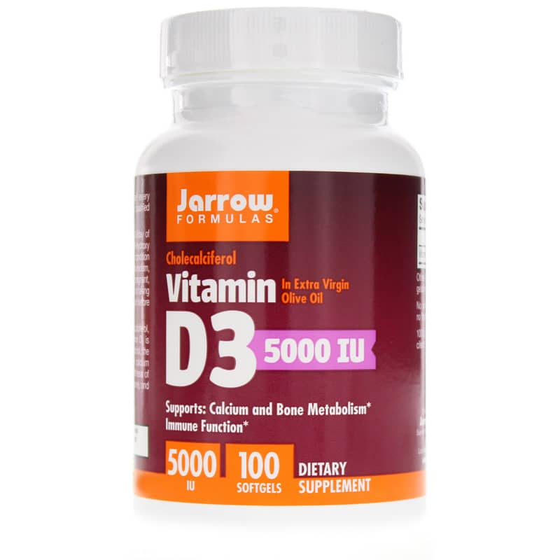 Jarrow Formulas Vitamin D3 5,000 IU 100 Softgels