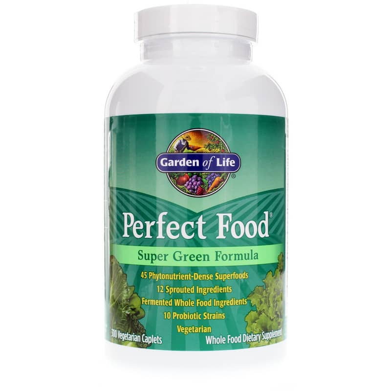Garden of Life Perfect Food Super Green Formula Caplets 300 Caplets