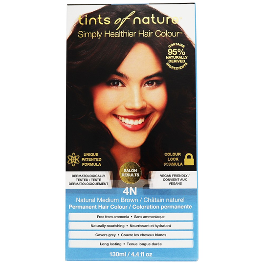Tints Of Nature - Conditioning Permanent Hair Color 4N Natural Medium Brown - 4.4 fl. oz.