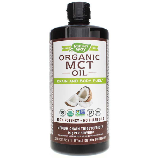 Natures Way Organic MCT Oil from Coconut 30 Oz