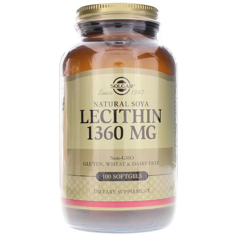Solgar Lecithin 1360 Mg 100 Softgels