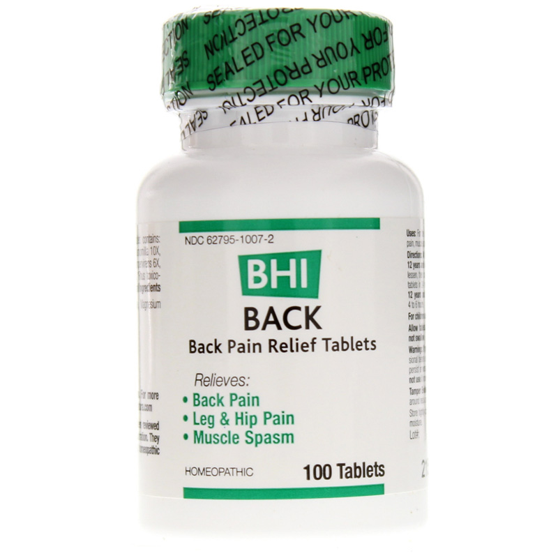 BHI Back Pain Relief Tablets 100 Tablets