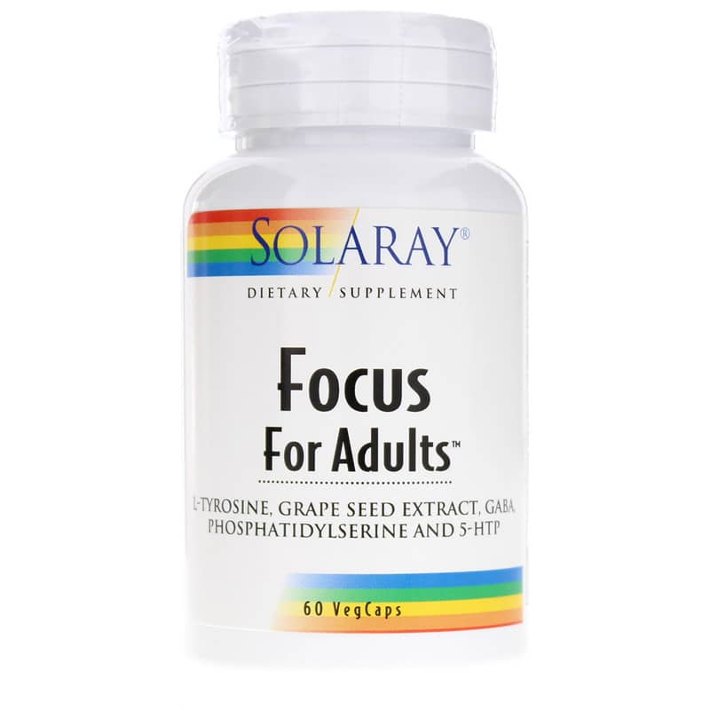 Solaray Focus for Adults 60 Veg Capsules