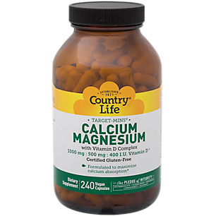 Calcium Magnesium with Vitamin D Complex (240 Vegan Capsules)