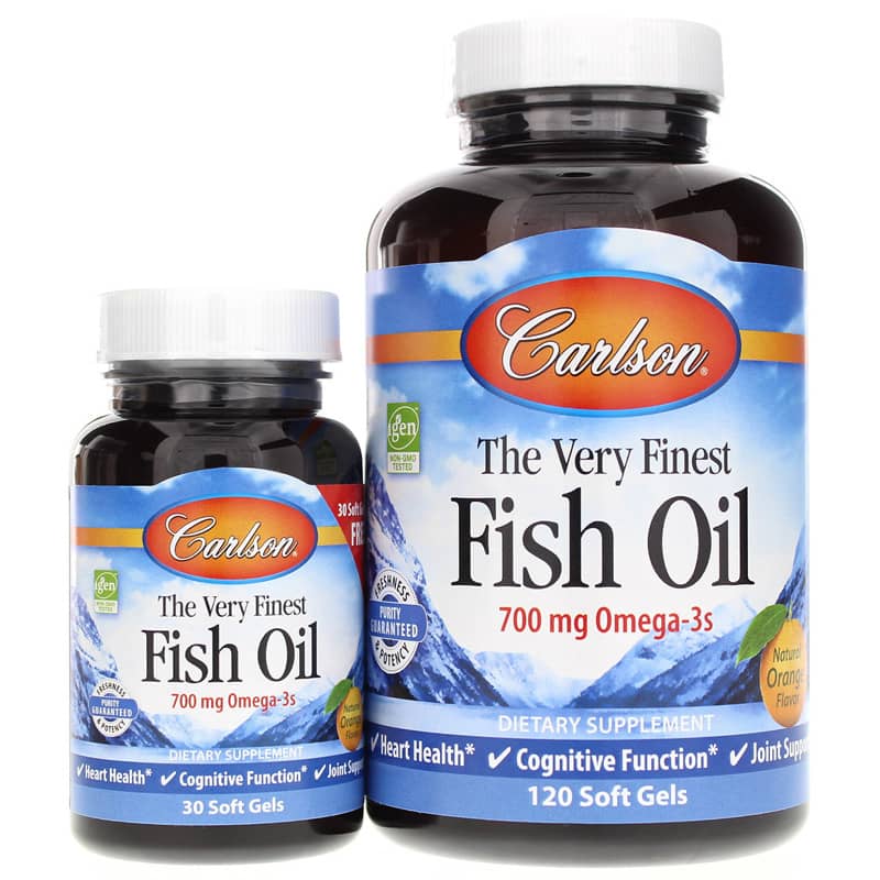 Carlson Labs The Very Finest Fish Oil Softgels Bonus Pack Orange 120 Softgels