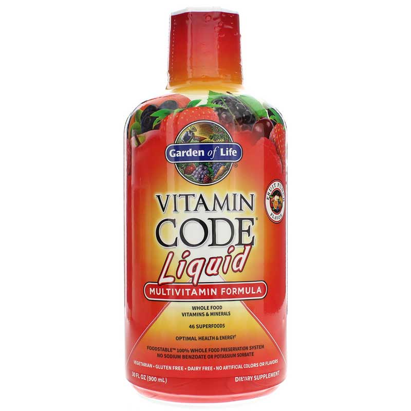 Garden of Life Vitamin Code Liquid Multivitamin Fruit Punch 30 Oz