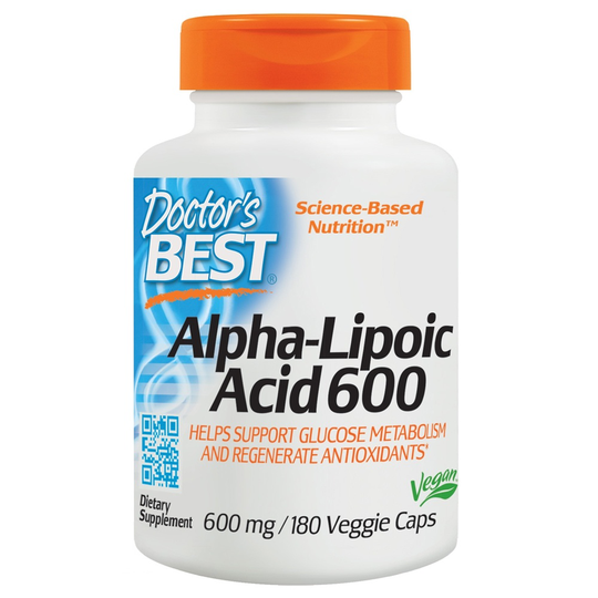 Doctor's Best - Alpha Lipoic Acid 600 mg. - 180 Vegetarian Capsules