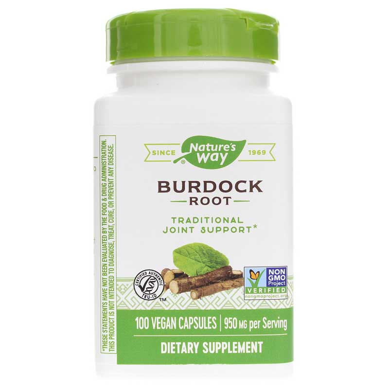 Natures Way Burdock Root 475 Mg 100 Vegan Capsules
