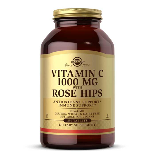 Solgar Vitamin C 1000 Mg with Rose Hips 250 Tablets
