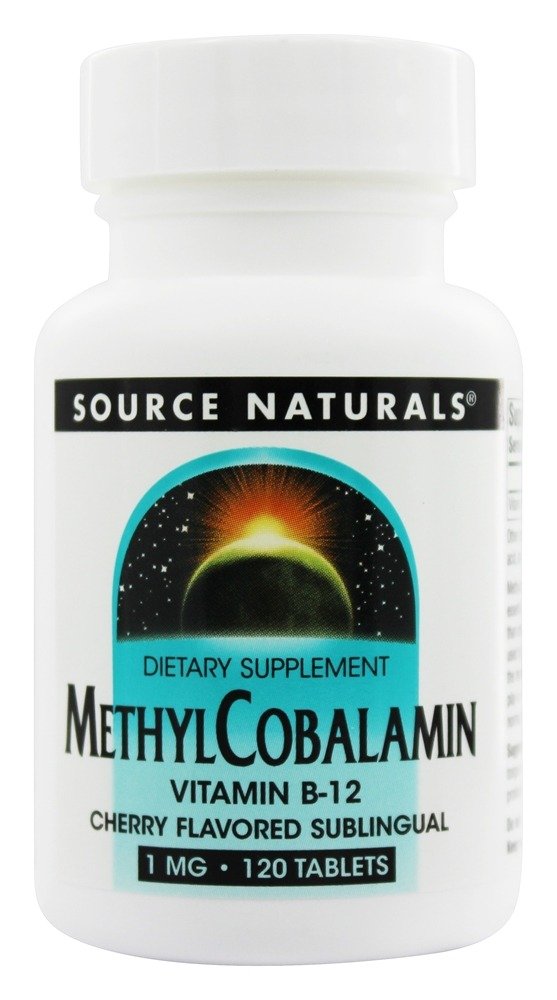 Source Naturals - MethylCobalamin Vitamin B12 Sublingual Cherry 1 mg. - 120 Tablets