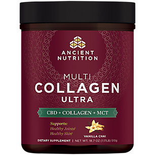 CBD + Collagen + MCT Hemp Extract Ultra Powder - Supports Healthy Joins & Skin - 5 MG Per Serving - Vanilla Chai (30 Servings)