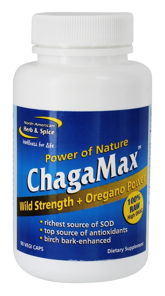 North American Herb & Spice - Power of Nature ChagaMax - 90 Vegetarian Capsules