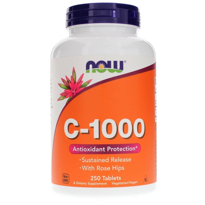 NOW Foods C-1000 Sustained Release with Rose Hips 250 Tablets