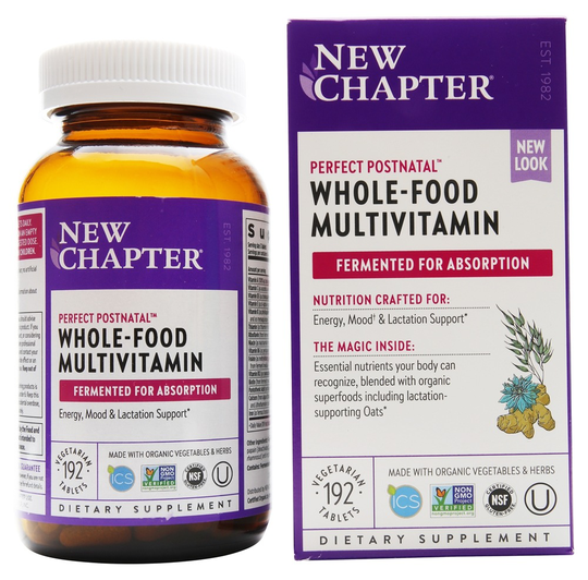 New Chapter - Perfect Postnatal Whole-Food Multivitamin - 192 Vegetarian Tablets