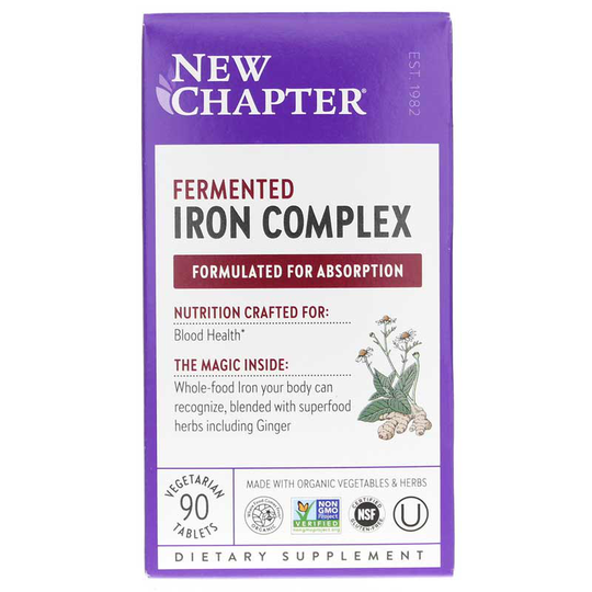 New Chapter Fermented Iron Complex, 90 Veg Tablets