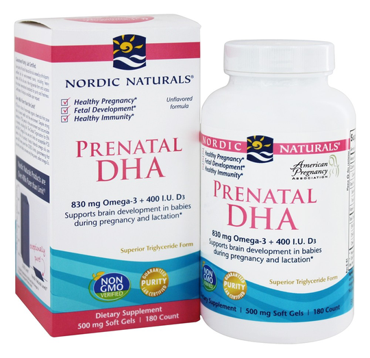 Nordic Naturals - Prenatal DHA with Vitamin D - 180 Softgels