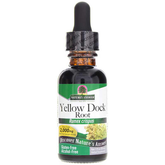 Natures Answer Yellow Dock Extract Alcohol-Free 1 Oz