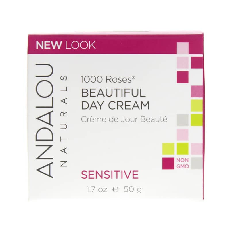 Andalou Naturals 1000 Roses Beautiful Day Cream, Sensitive Formula 1.7 Oz