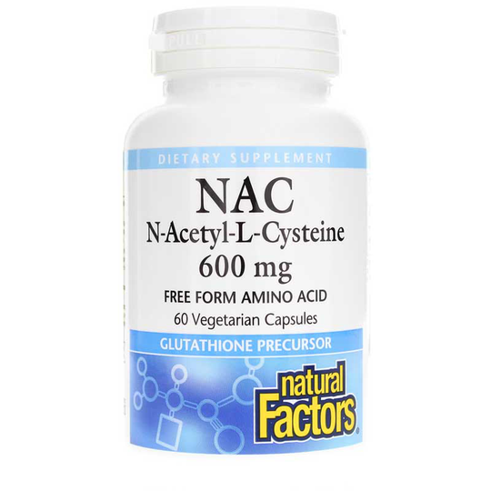 Natural Factors NAC N-Acetyl-L-Cysteine 600 Mg 60 Veg Capsules