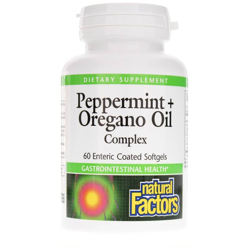 Natural Factors Peppermint & Oregano Oil Complex 60 Enteric Coated Softgels
