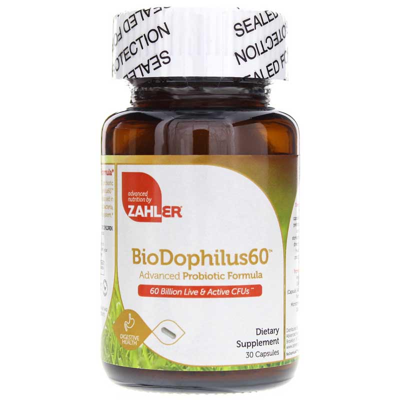Zahler BioDophilus 60 Billion CFU Probiotic 30 Capsules