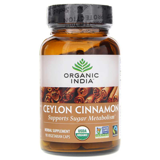 Organic India Ceylon Cinnamon Certified Organic 90 Veg Capsules