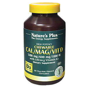 Calcium, Magnesium & Vitamin D with Vitamin K2 - Chocolate (60 Chewable Tablets)
