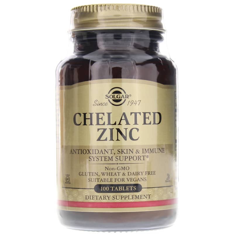 Solgar Chelated Zinc 100 Tablets
