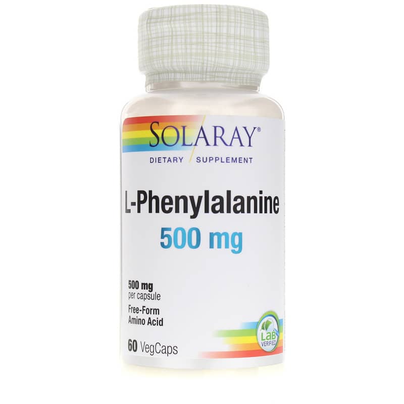 Solaray L-Phenylalanine 500 Mg 60 Veg Capsules