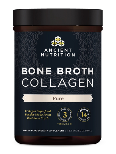 Ancient Nutrition - Bone Broth Collagen Powder Pure - 15.9 oz.