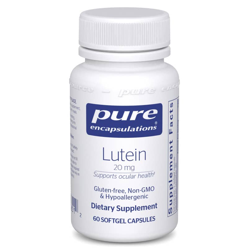 Pure Encapsulations Lutein 20 Mg 60 Softgels